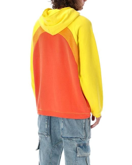 ERL Orange Rainbow Hoodie for men
