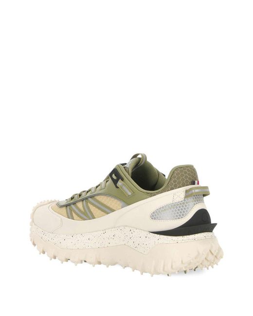 Moncler Green Leather Blend Sneakers for men