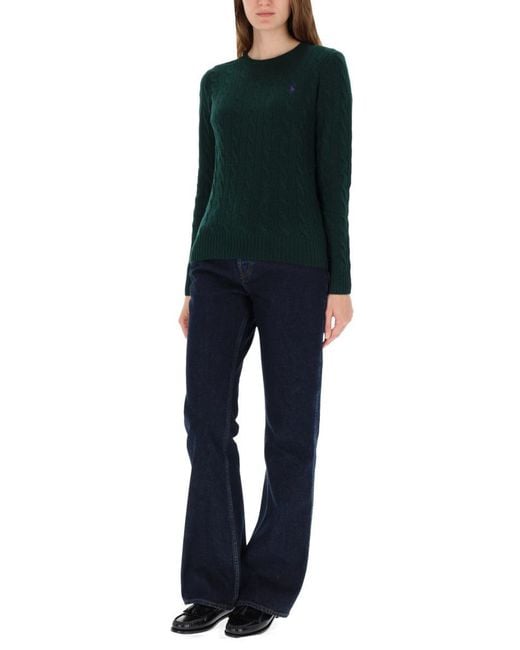 Polo Ralph Lauren Green Cable-Knit