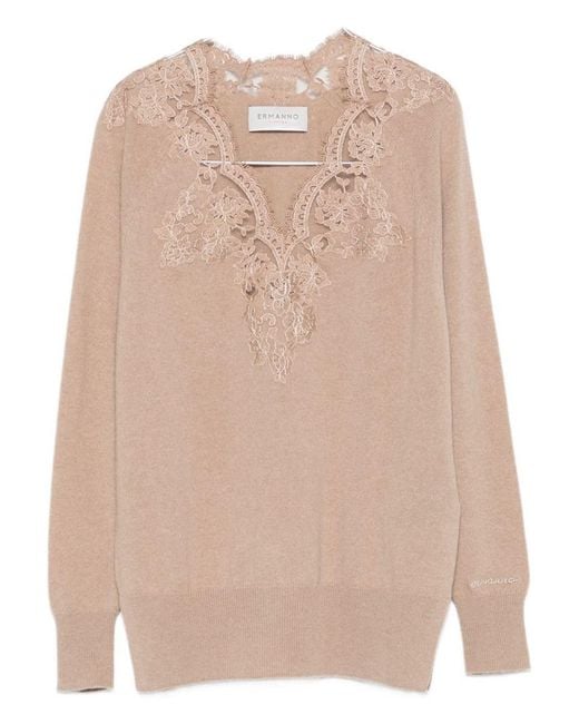 ERMANNO FIRENZE Natural Sweaters Dove Grey