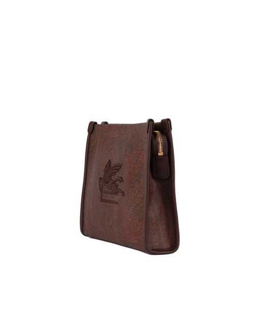 Etro Brown Paisley Pouch for men