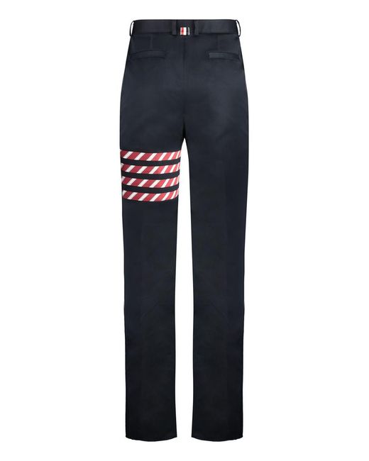 Thom Browne Blue Cotton Trousers for men