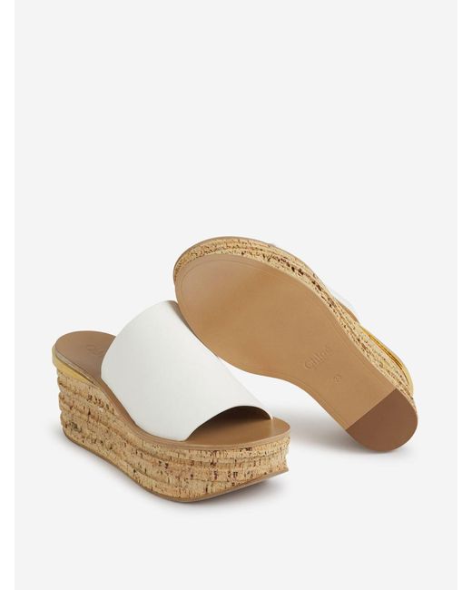 Chloé Natural Leather Wedges