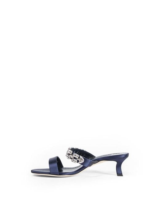 Manolo Blahnik White Sakotam Sandals 050