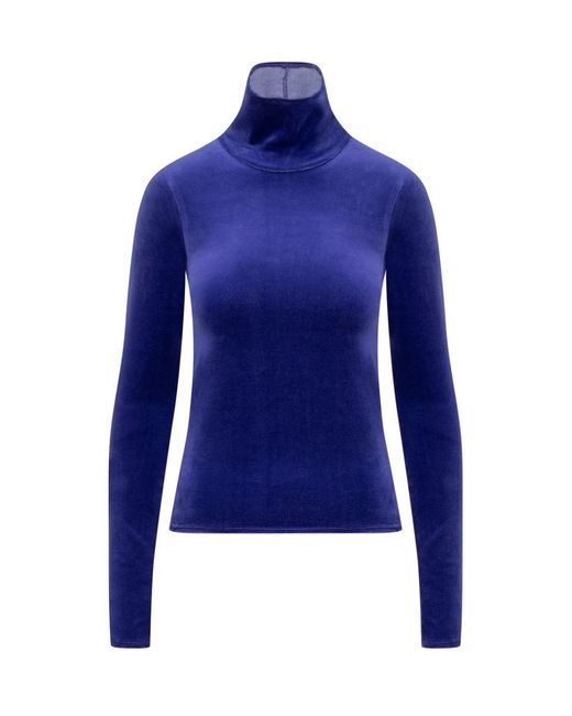 Forte Forte Blue Turtleneck Chenille Sweater