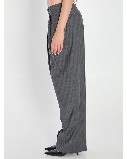 Alexander Wang Gray Wool-Blend Trousers