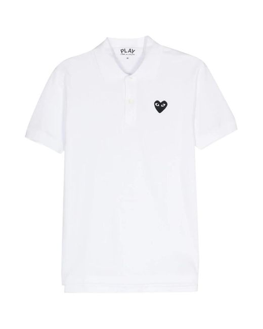COMME DES GARÇONS PLAY White T-Shirt Emblem Knit