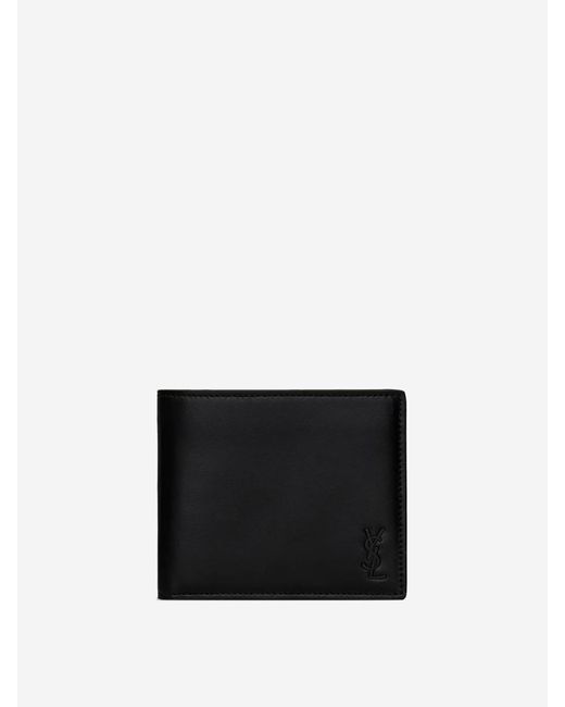 Saint Laurent White Tiny Cassandre Wallet for men