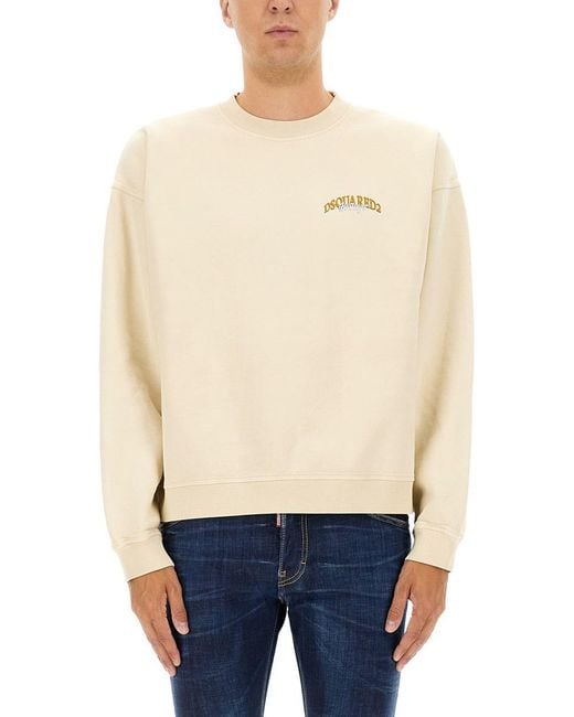 DSquared² Natural Cotton Sweatshirt for men