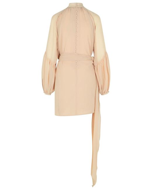 ROTATE BIRGER CHRISTENSEN Natural Joan' Hazelnut Polyester Dress