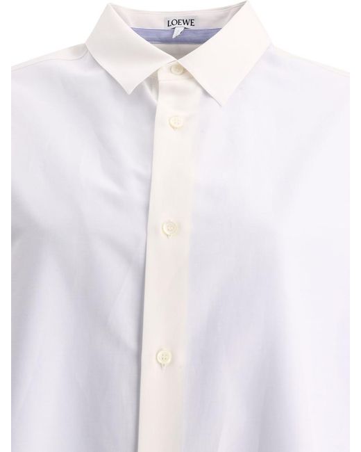 Loewe White Double Layer Chemise Dress