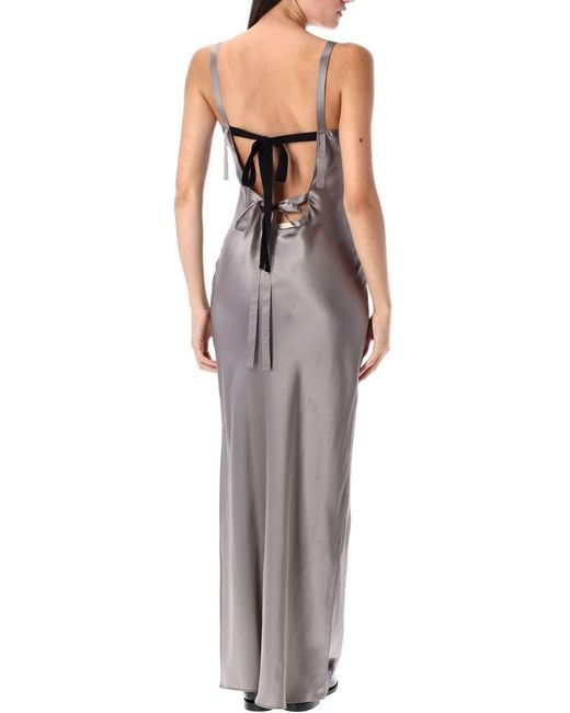 THE GARMENT Gray Silk Satin Catania Dress