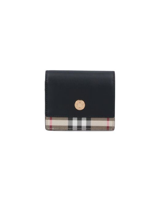 Burberry Black "check" Wallet