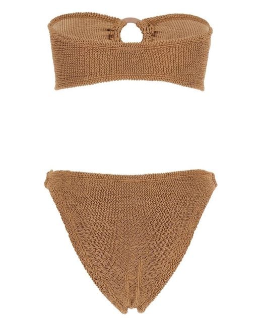 Hunza G White Gloria Bikini Covered Hoops