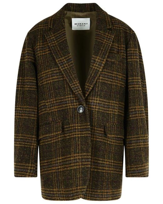 Isabel Marant Green Gesina' Khaki Virgin Wool Blazer