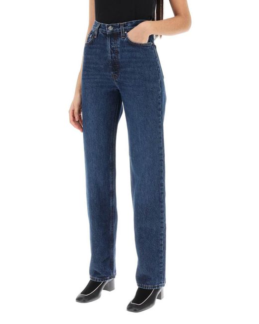 Totême  Blue Organic Denim Classic Cut Jeans