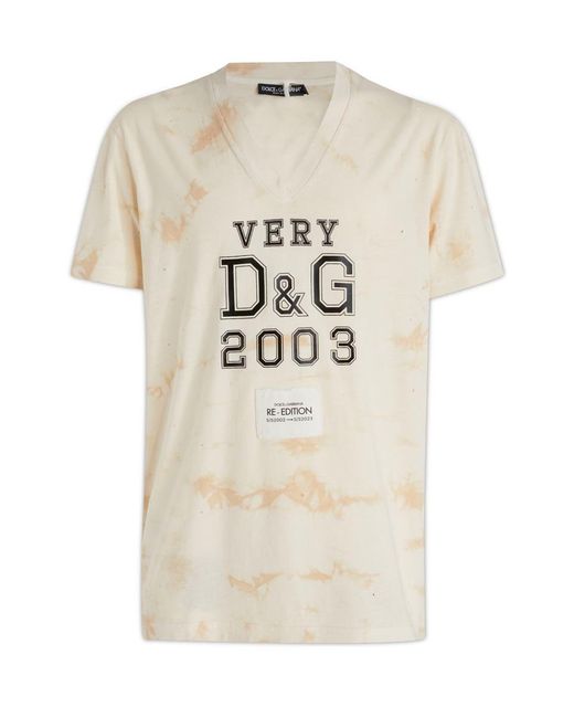 Dolce & Gabbana Dolce&gabbana T-shirt in Natural for Men | Lyst