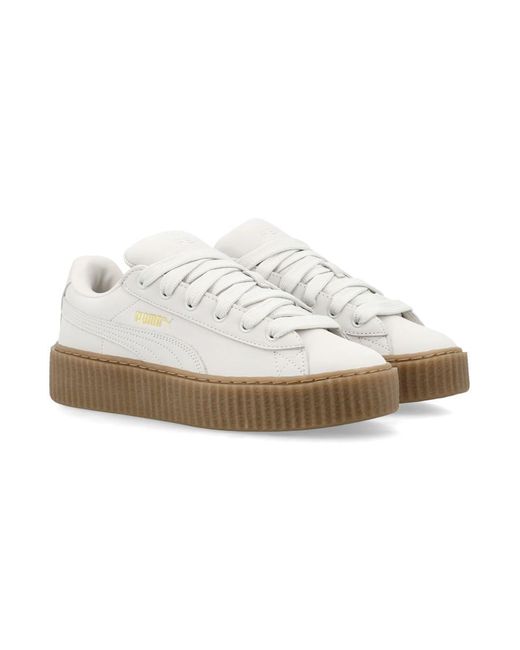 Fenty White Creeper Phatty Nubuck Sneakers for men