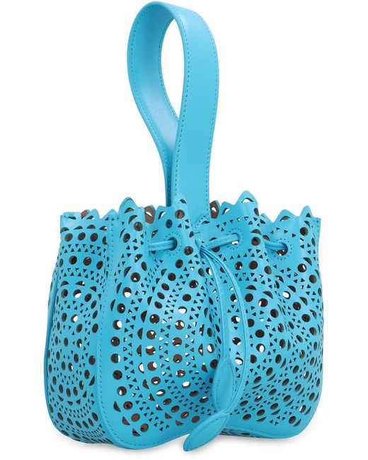 Alaïa Blue Rose Marie Leather Handbag