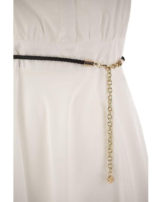 Max Mara Studio White Adepto - Cotton Poplin Polo Shirt Dress