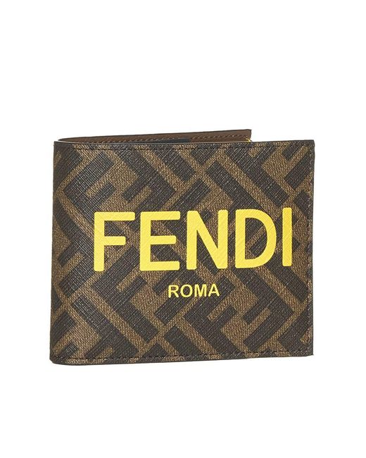 Fendi Multicolor Bi-fold Wallet With Logo for men