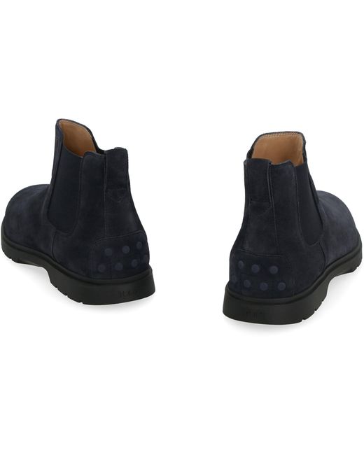 Tod's Black Suede Chelsea Boots for men