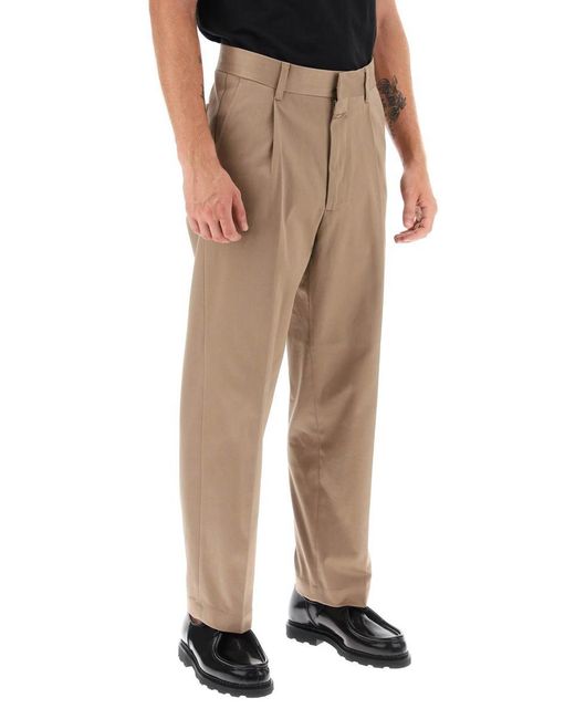 Closed Natural 'blomberg' Loose Pants With Tapered Leg for men