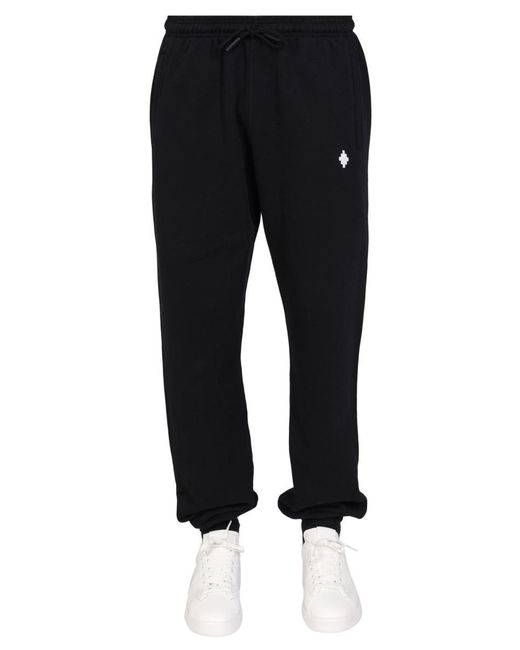 Marcelo Burlon Black Relaxed Fit Sweatpants for men
