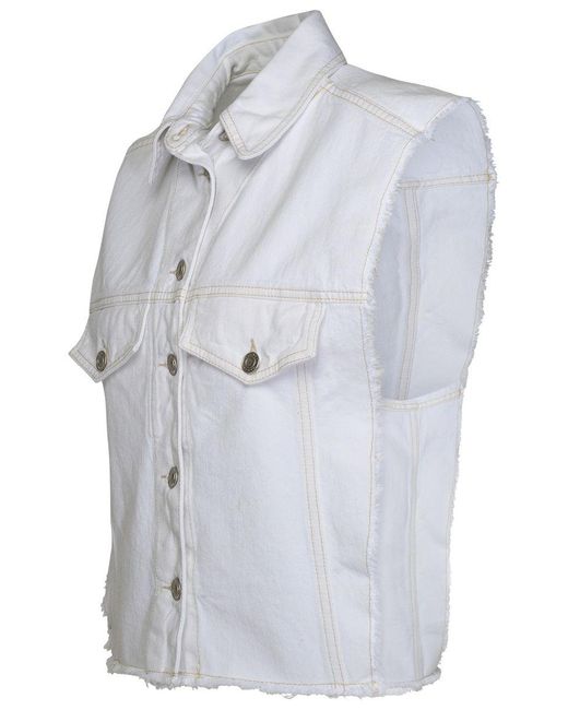 Isabel Marant White 'Tyra' Organic Cotton Vest