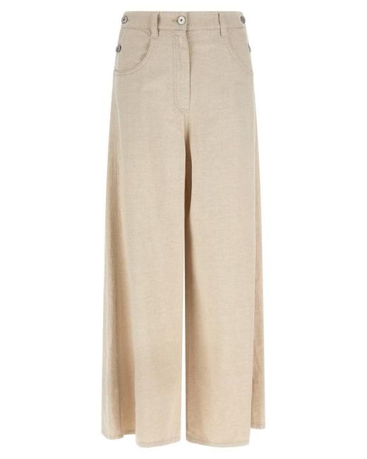 Brunello Cucinelli Natural 'The Maxi Sailor' Jeans