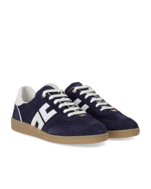 Elisabetta Franchi Blue Oltremare Avorio Sneaker With Logo