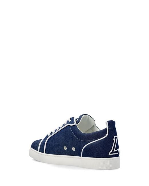 Christian Louboutin Blue Varsijunior Canvas Sneaker for men