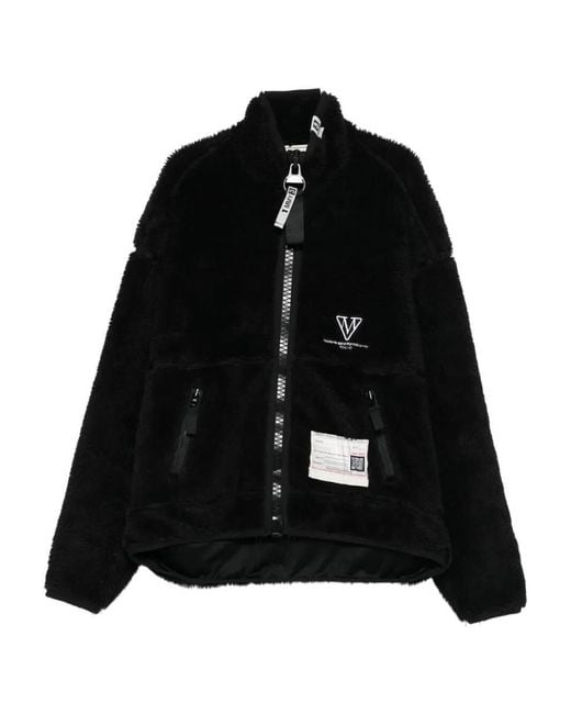 Maison Mihara Yasuhiro Black Amateur Sewn Wide Back Boa Blouson for men