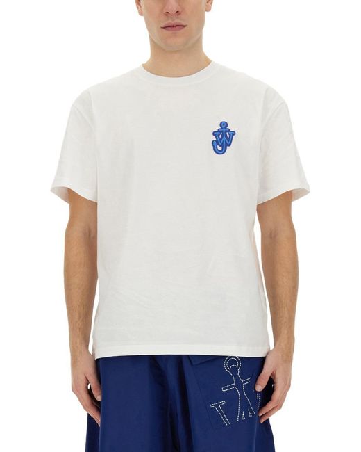 J.W. Anderson White Jersey T-Shirt for men