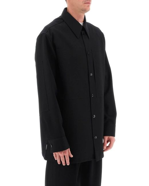Jil Sander Black Wool Shirt for men