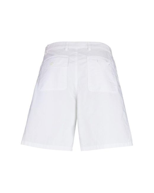 Prada White Cotton Bermuda Shorts for men