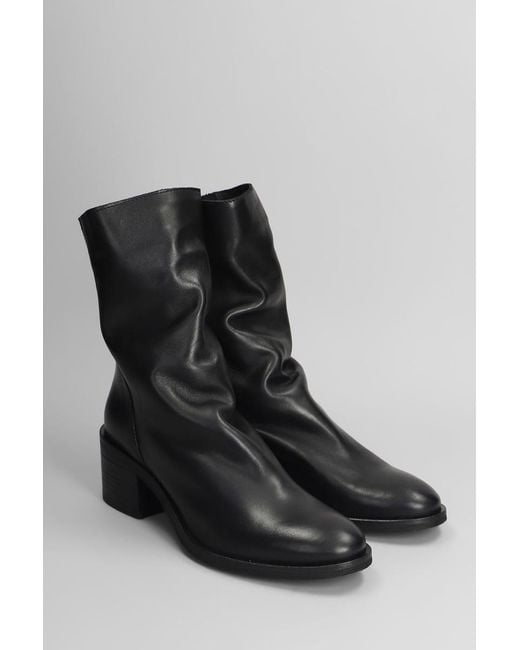 METISSE Black High Heels Ankle Boots