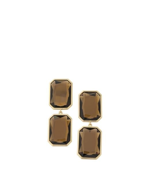 Self-Portrait Metallic Amber Earrings