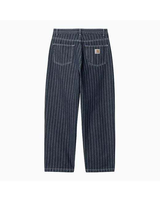 Carhartt Blue Orlean Pant Striped/ Denim for men