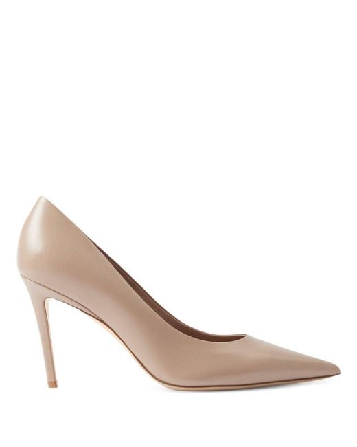 Burberry White Leather Point-toe Pumps