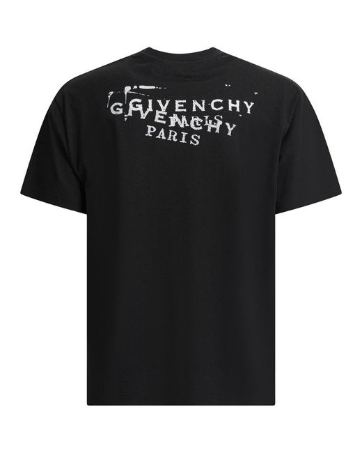 Givenchy Black Cotton T-Shirt With Logo for men
