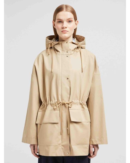 Moncler Natural Adjustable Plain Trench Coat