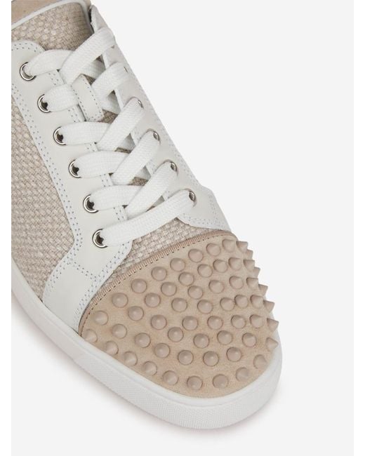 Christian Louboutin White Louis Junior Spikes Sneakers for men