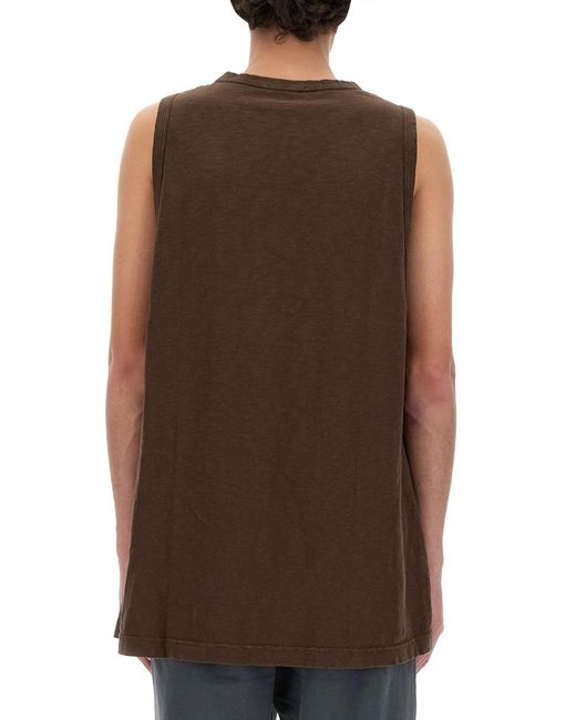 Dolce & Gabbana Brown Tank Top With Logo for men