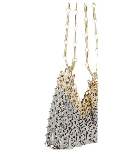 Rabanne White '1969 Nanomaterial Degrade' Shoulder Bag
