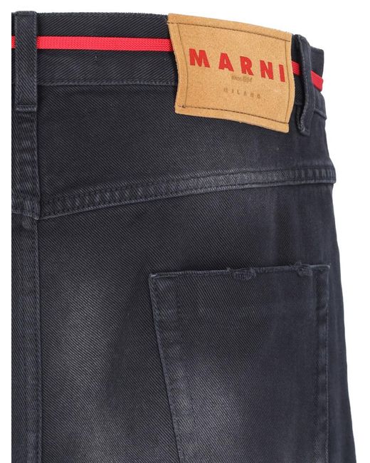 Marni Blue Wide Leg Jeans for men