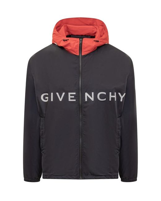 Givenchy Black Windbreaker Jacket for men