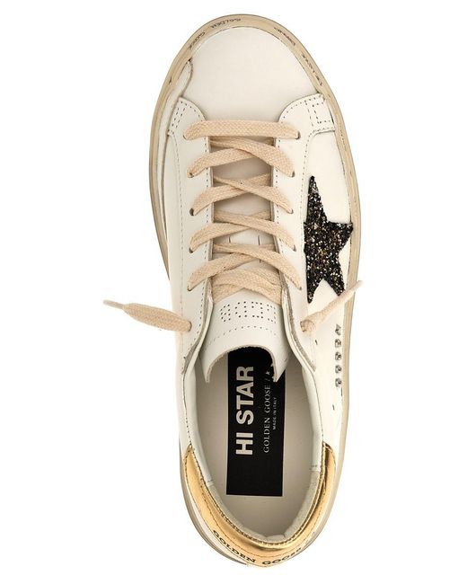 Golden Goose Deluxe Brand White 'Hi Star Classic' Sneakers