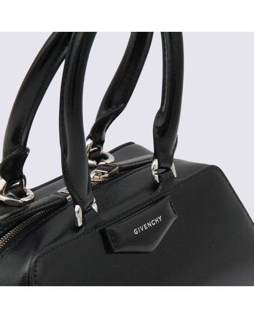 Givenchy Black Leather Antigona Cube Mini Top Handle Bag