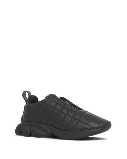 Burberry Black Quilted Leather Sneaker for men